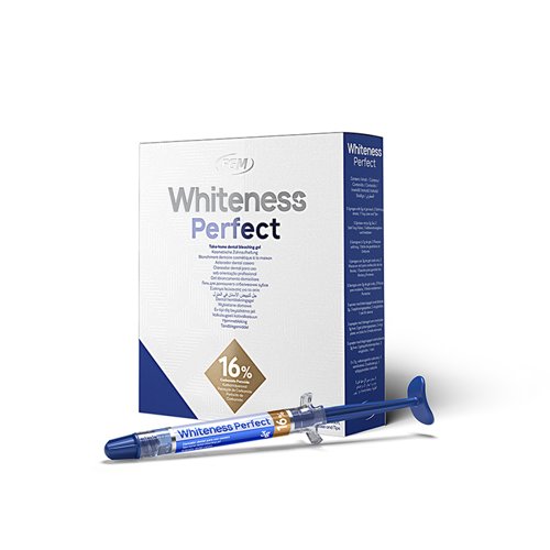 WHITENESS PERFECT Kit 16% - Kit Cosmetico (5 jeringas x 3g. + 2 planchas para ferula + porta ferulas + puntas) - 232214