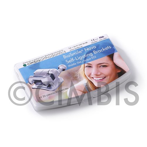 Bracket metalico autoligable Bio-Smile® Nova Standard Torque 022 (CASO de 20 piezas)