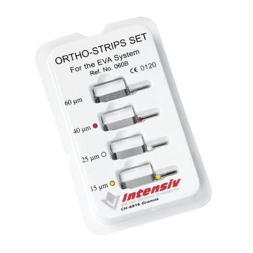 Tira diamantada Kit Ortho-Strips doble cara (Caja 6 tiras 08, 80, 60, 40, 25 y 15 micras)