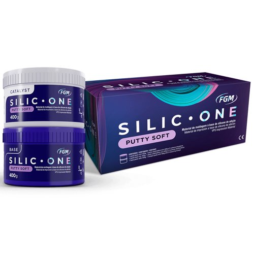 Silic One FGM Putty Soft (Pasta base x 400 g. + Pasta catalizadora x 400 g. + 2 cucharas dosificadoras) - 237551