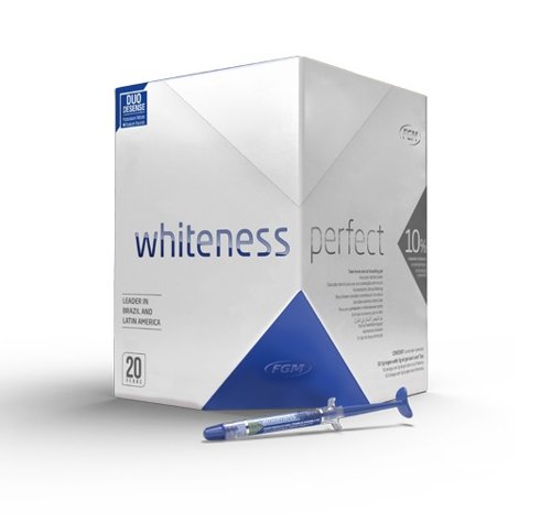 WHITENESS PERFECT Kit 10% - Kit Cosmetico (5 jeringas x 3g. + 2 planchas para ferula + porta ferulas + puntas) - 232213